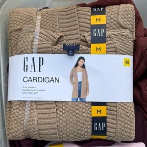 GAP Women's Open-Front Cardigan - Taupe